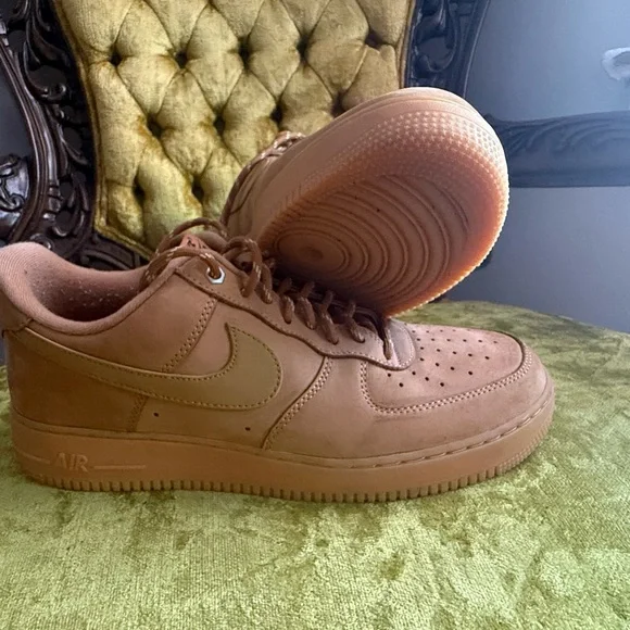 Nike Air Force '07 WB Low Flax Wheat Gum Light Brown Size
